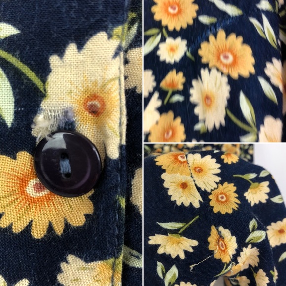 Vintage Anegada's Yellow Flower Print Romper - Picture 8 of 8